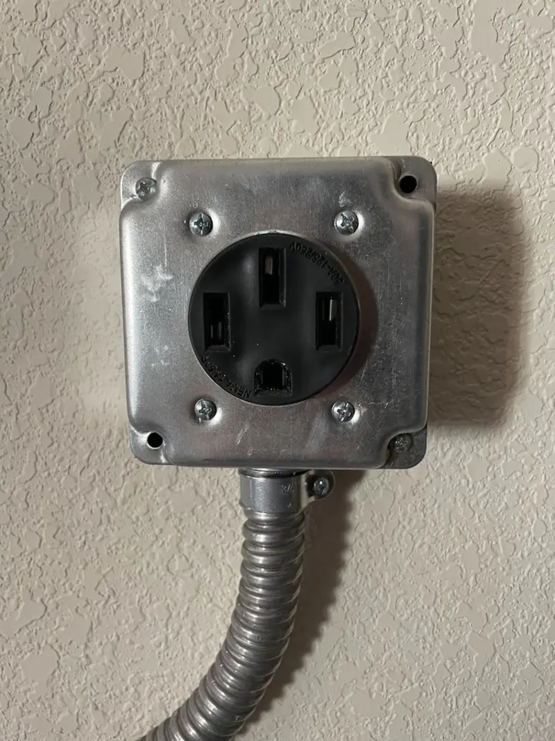 NEMA 14-50 outlet installed for Smart Home Electrical in Yukon